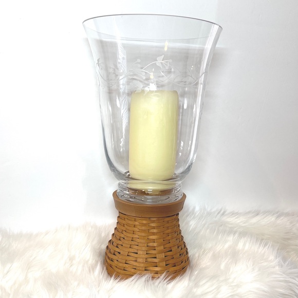 Longaberger Accents Longaberger Hurricane Candle Holder W 2piece